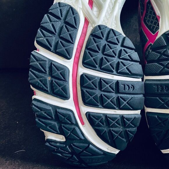 Asics Gel Kayano 19 Women's Athletic Running Shoes T350Q Grey Pink White 10 US - Picture 11 of 11